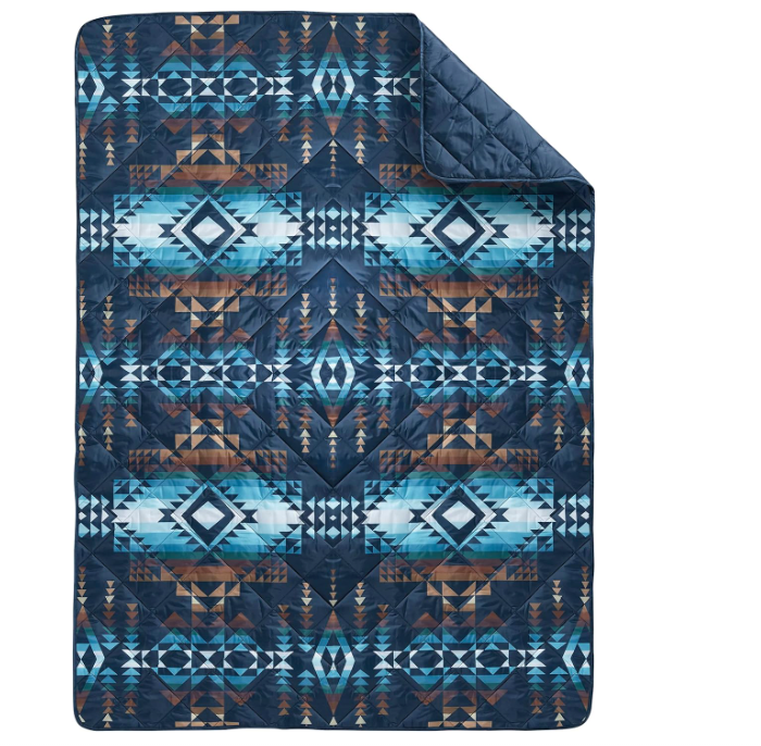 Pendleton Packable Throw fashion Blue Aztec 50x70