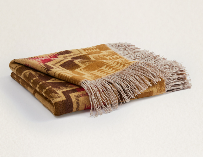 Pendleton Harding Star Fringed Throw Elkmont Trading Company