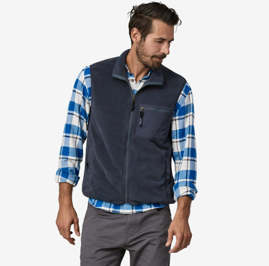 Patagonia black synchilla outlet vest