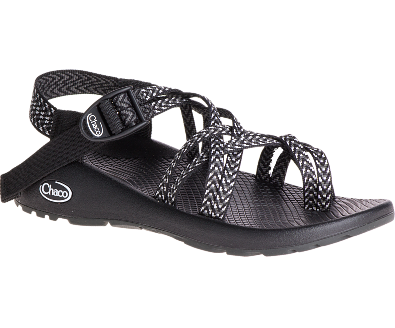 Black chacos with toe shops strap