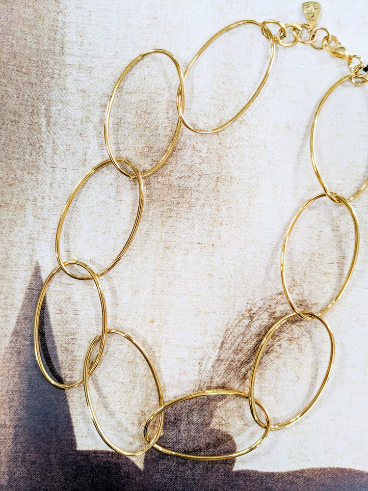 Large Gold Hoop Necklace