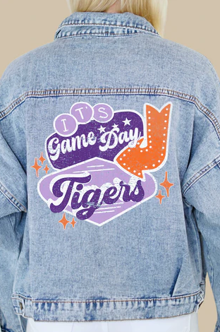 It's Game Day Tigers Denim Jacket