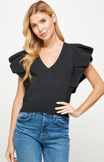 Blakely Pleated Knit Top