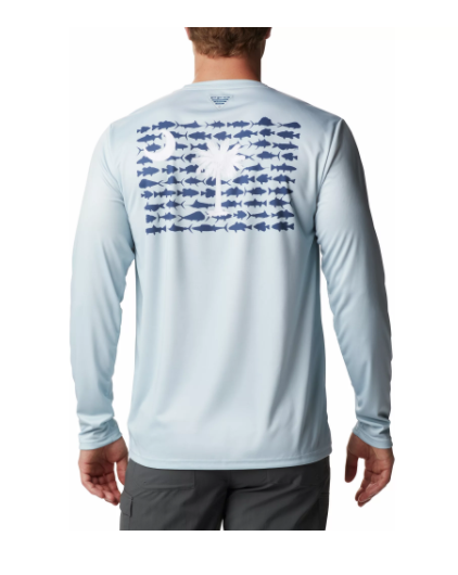 Columbia PFG Fish Flag Tech Short-Sleeve T-Shirt for Men - White