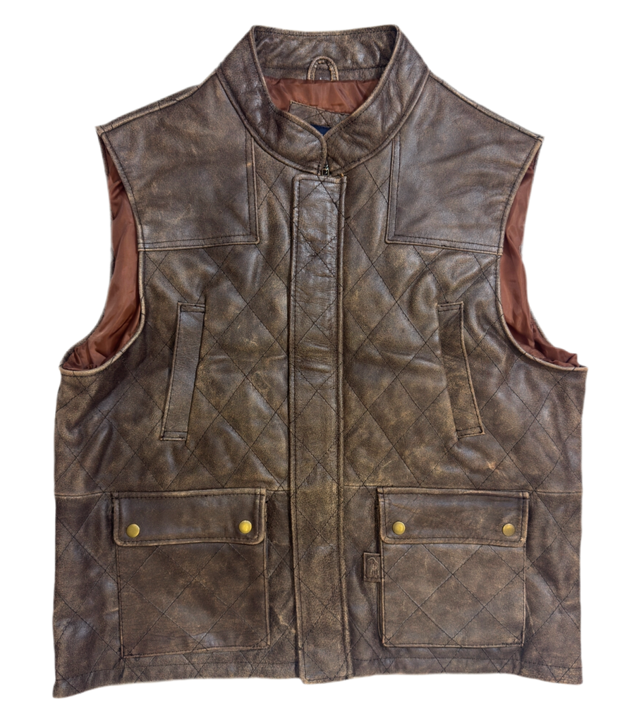 Southern Casanova Men's Genuine Cowhide Leather Vest