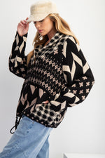 Women's Ethnic Printed Knit Cardigan