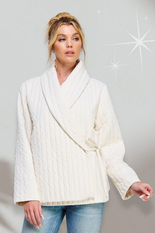 Lottie Quilted Wrap Jacket
