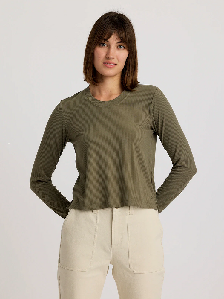 Free Fly Women's Ribbed Bamboo Long Sleeve