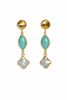 Easton Elle Clover Pearl Earrings