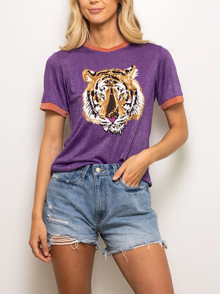 Sparkle City Glitter Tiger Tee