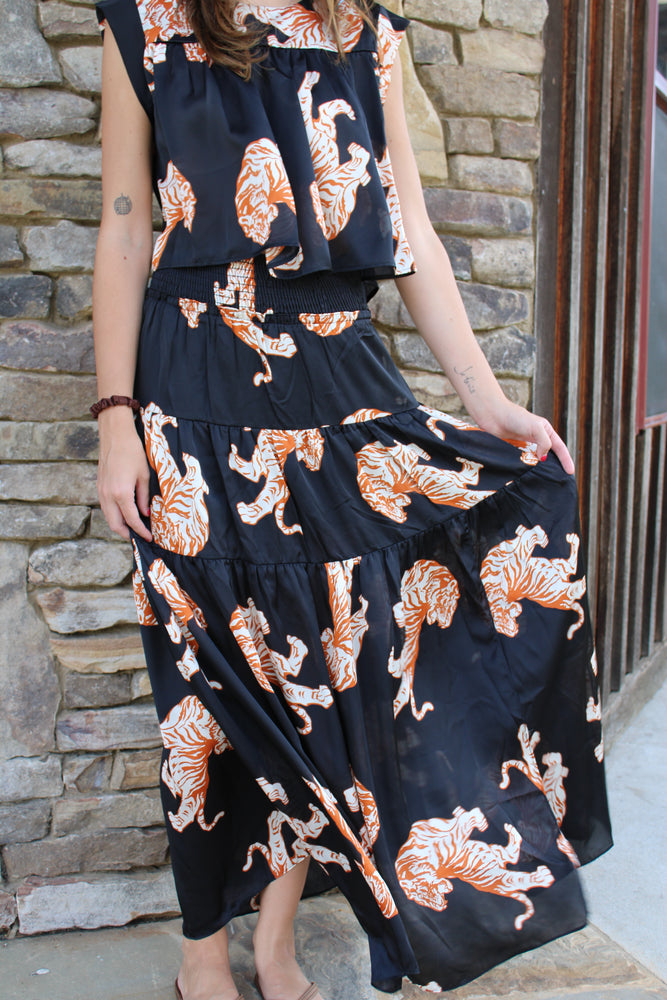 Eliie Bengal Tigress Maxi Skirt