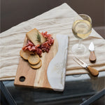 Lynn & Liana Marble Dipped Acacia Cheese Boards