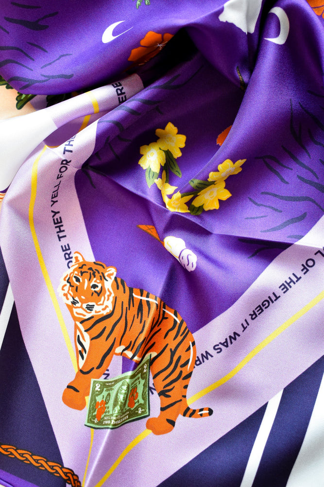 Saturday Silks Clemson Tigers Saturday Scarf