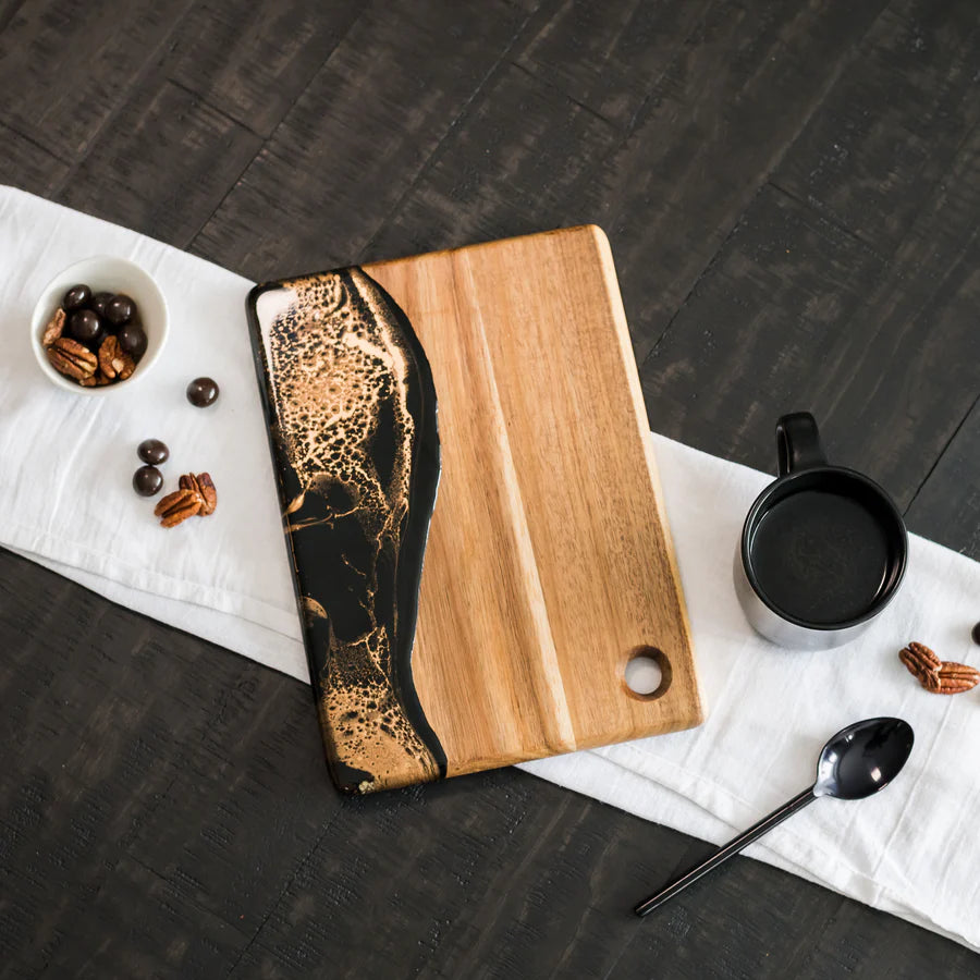 Lynn & Liana Marble Dipped Acacia Cheese Boards