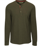 North River Men's Heather Waffle 3 Button Henley