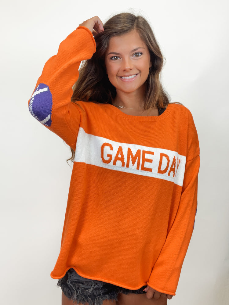 "Game Day" Block Stripe Sweater