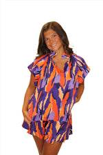 Stewart Simmons Abstract Blouse