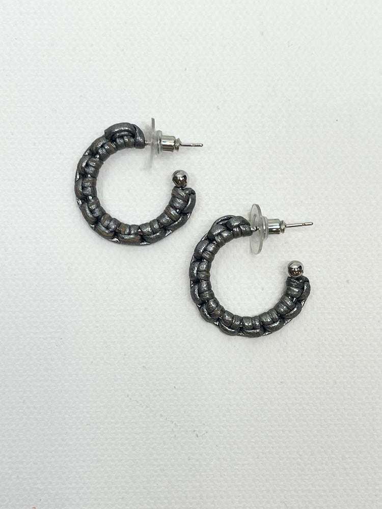 Keva Style Petite Braided Hoop Earrings