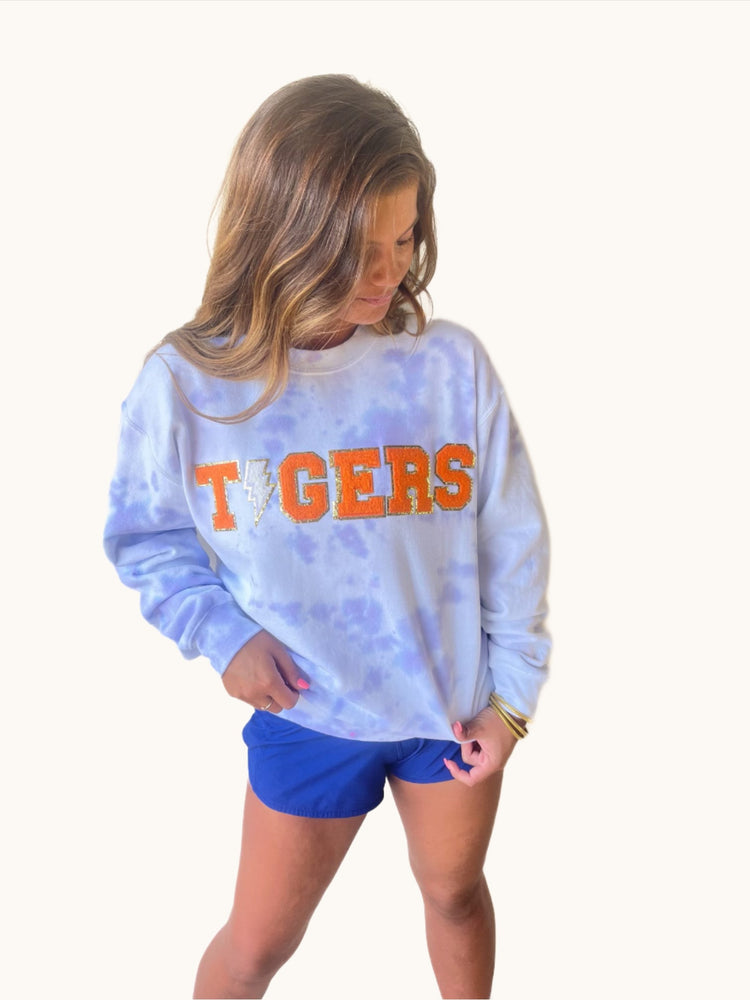 "Tigers" Bolt Tie Dye Pullover