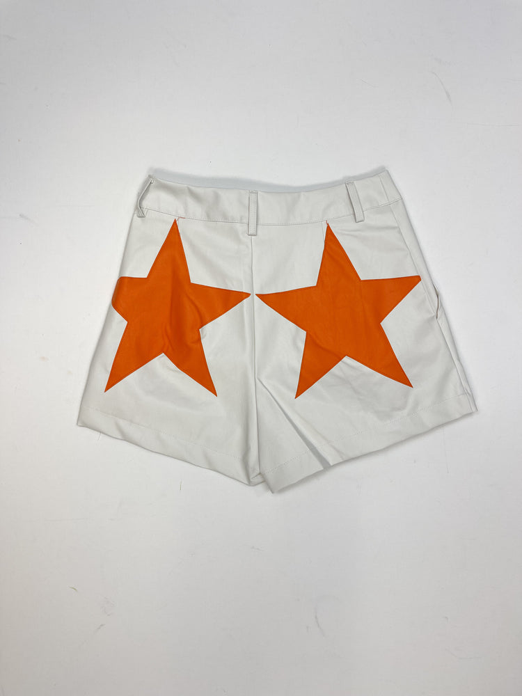 Sparkle City Vegan Leather Star Shorts