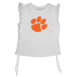 Sequin Clemson Ruffle Sleeve with Side Ruching