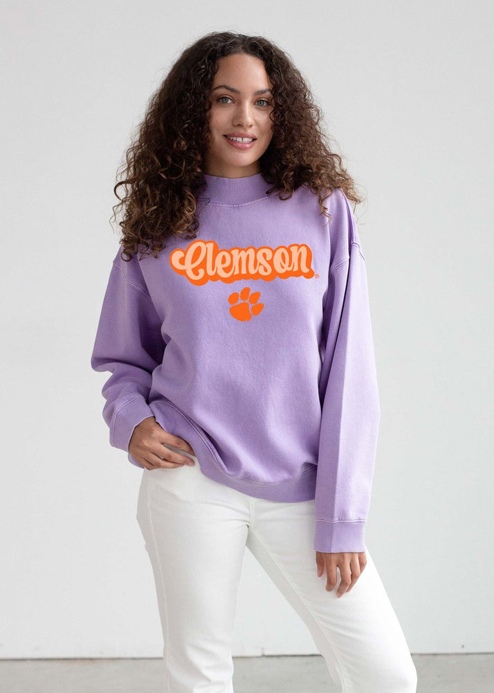 Mock Neck Clemson Gameday Top