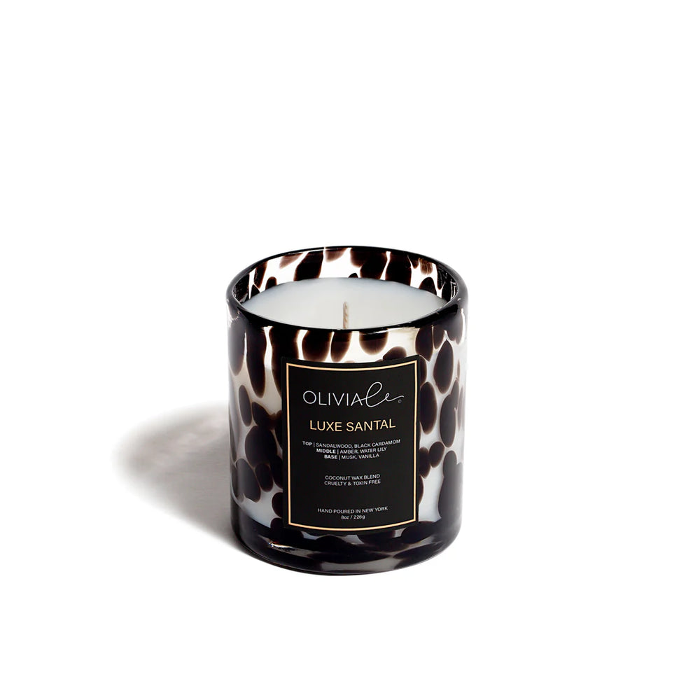 Olivia Le Luxe Santal Leopard Candle