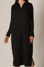 Penelope Modal Collared Long Sleeve Dress