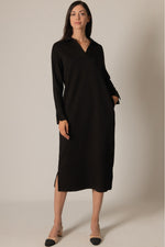 Penelope Modal Collared Long Sleeve Dress