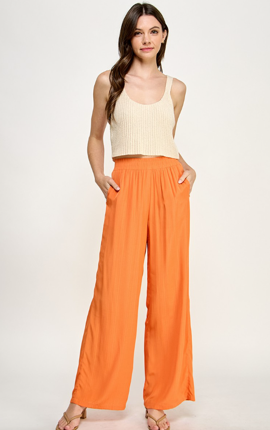 Trousers | Womens COS WIDE-LEG TAILORED TROUSERS BRIGHT ORANGE ~ Theatre  Collective