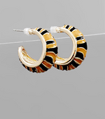 Jaida Enamel Tiger Stripe Earrings
