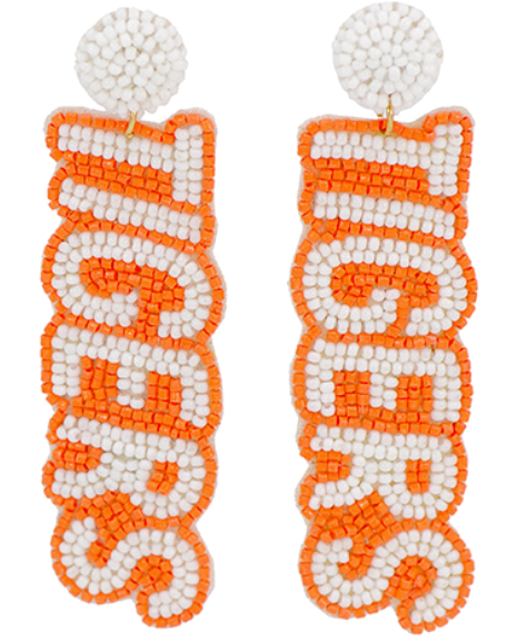 Beaded Clemson "Tigers" Earrings
