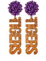 Sparkle Beaded "Tigers" Earring