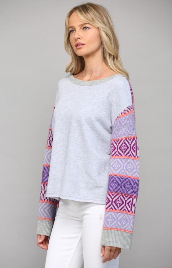 Sylvie Embroidered Sleeve Sweater