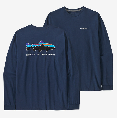 Patagonia Long Sleeve Home Water Trout Responsibili-Tee
