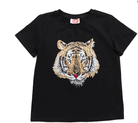 Sparkle City White Tiger Head Tee