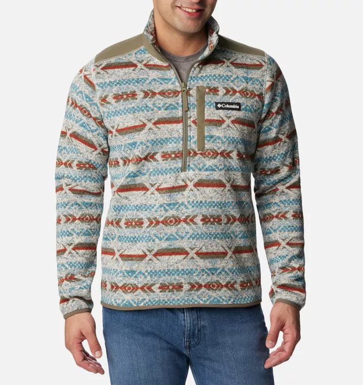 Columbia Men's Sweater Weather II Printed Fleece Half Zip Pullover