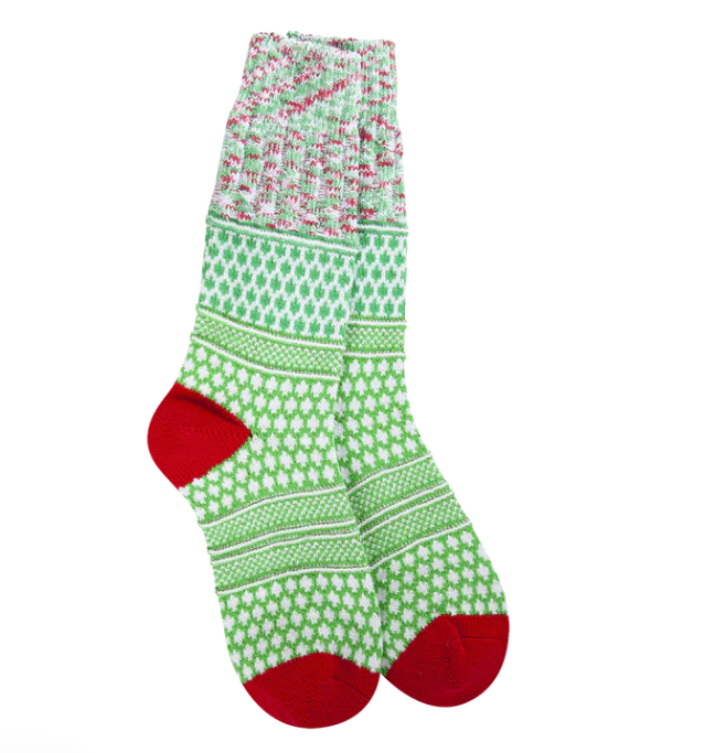 World's Softest Holiday Gallery Textured Crew Sock