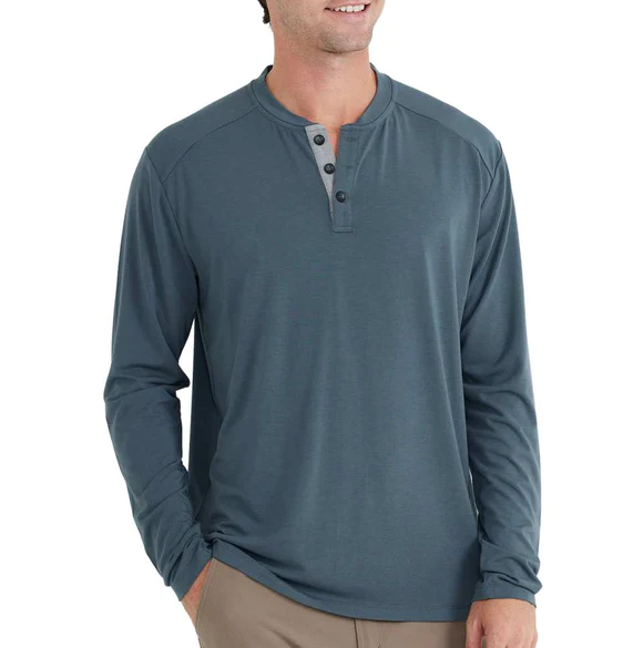 Free Fly Men's Bamboo Flex Long Sleeve Henley