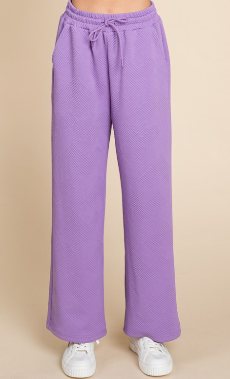 Lilah Textured Loose Leg Pants