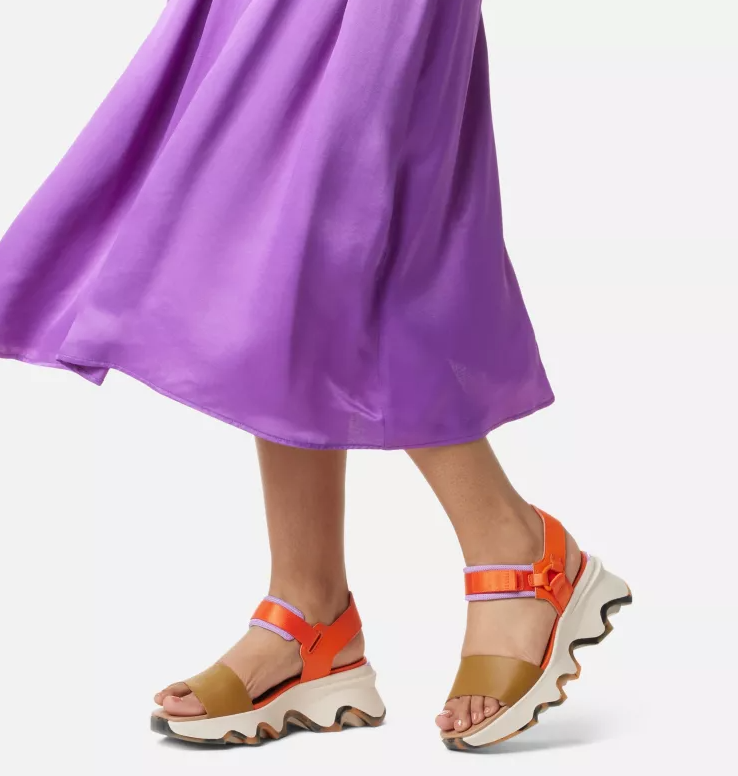 Sorel Women's Kinetic Impact Y-Strap High Wedge Sandal