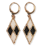 INK+ALLOY Carmen Mini Gold Hoop Diamond Beaded Drop Earrings