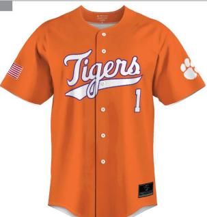 Clemson Unisex Tiger Baseball Jersey