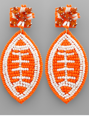 Football Fans Beaded Earrings