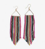 INK+ALLOY Emilie Vertical Stripe Beaded Fringe Earrings