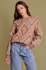 Bobbi Abstract Sweater Top