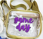 Purple Sticker Adhesive Game Day Clear Bag Patch