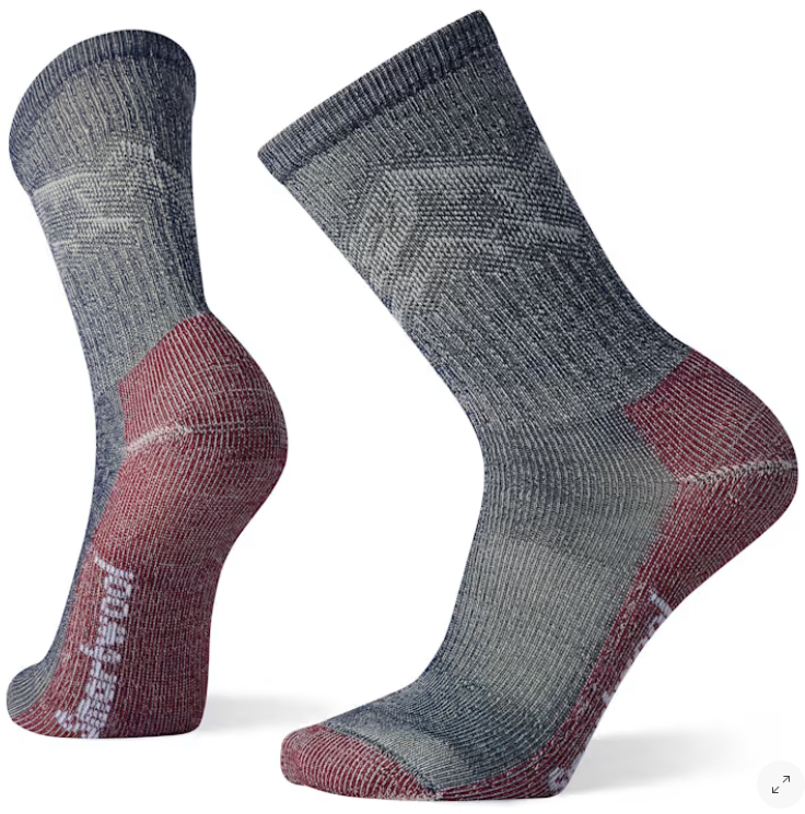 Smartwool Hike Classic Edition Light Cushion Mountain Pattern Crew Socks