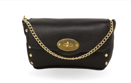 German Fuentes Flora Italian Leather Top Handle Crossbody