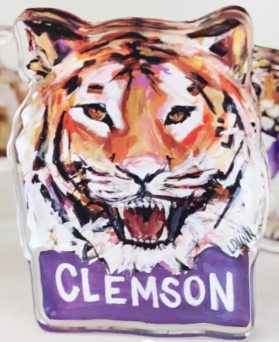 Clemson Tiger Free-standing Acrylic Block